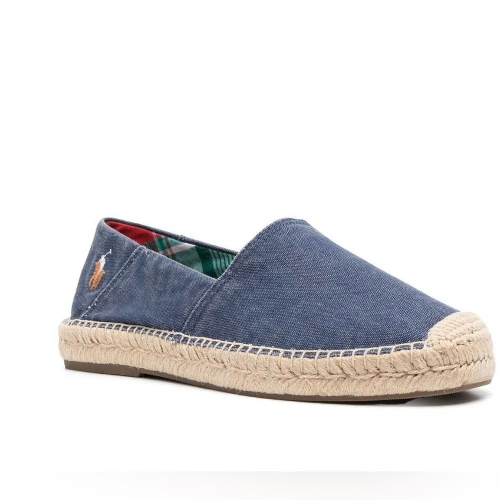 Brand New without tags.. super cute Ralph lauren blue jean shoes... runs big